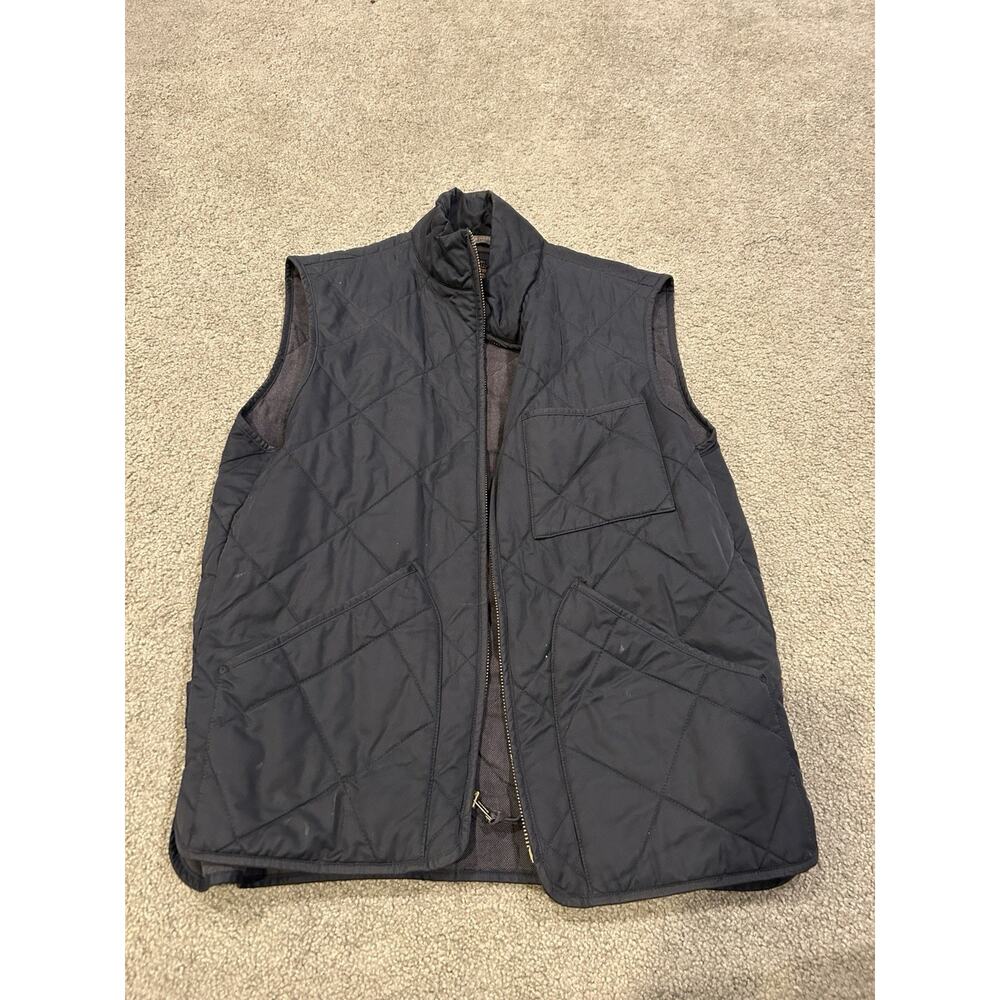 J. Crew Sussex Quilted Vest Men SZ M Black Thermore A/22 Type G38 Military Grade